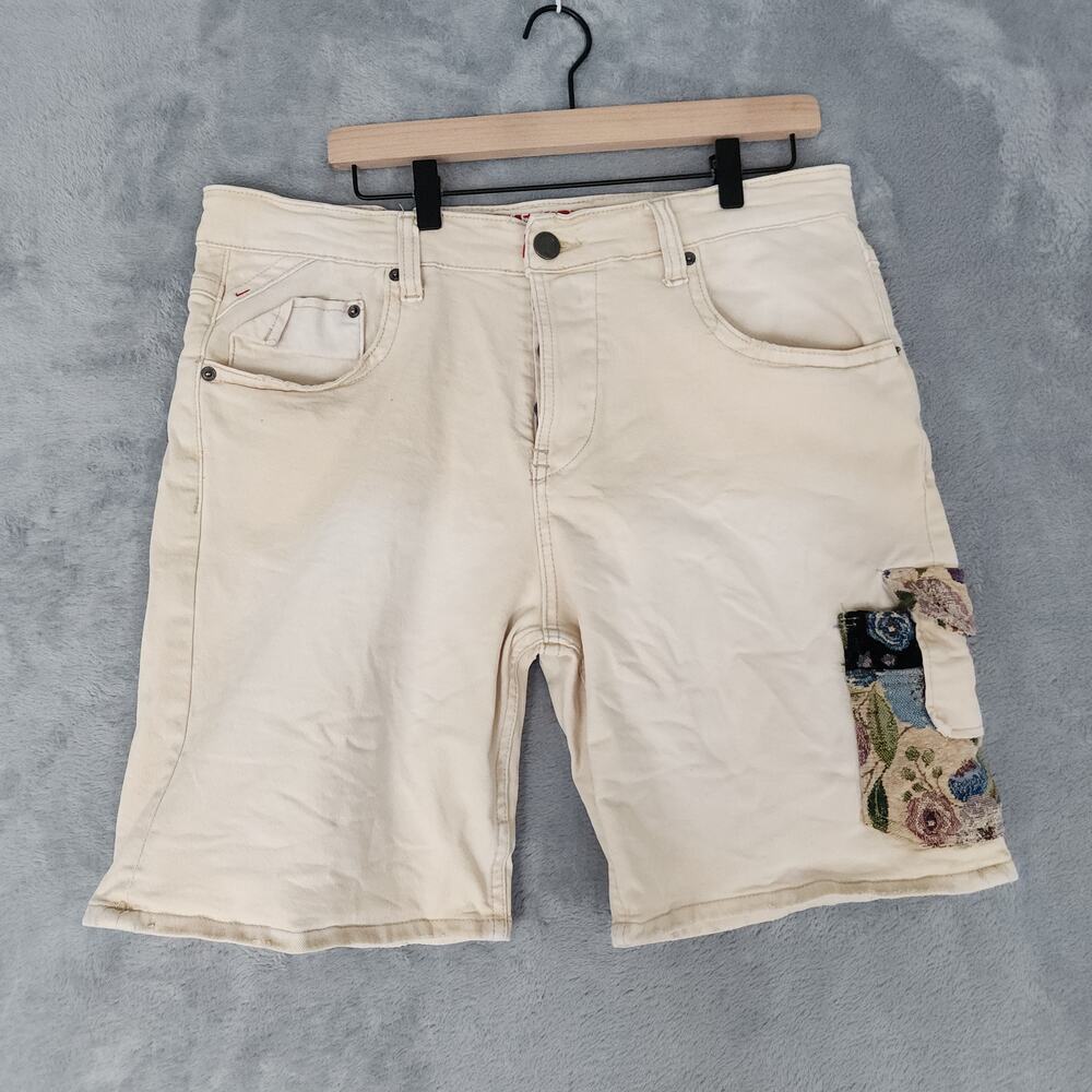 Smuggler's Moon khaki shorts tapestry style pocket eclectic grandpa streetwear